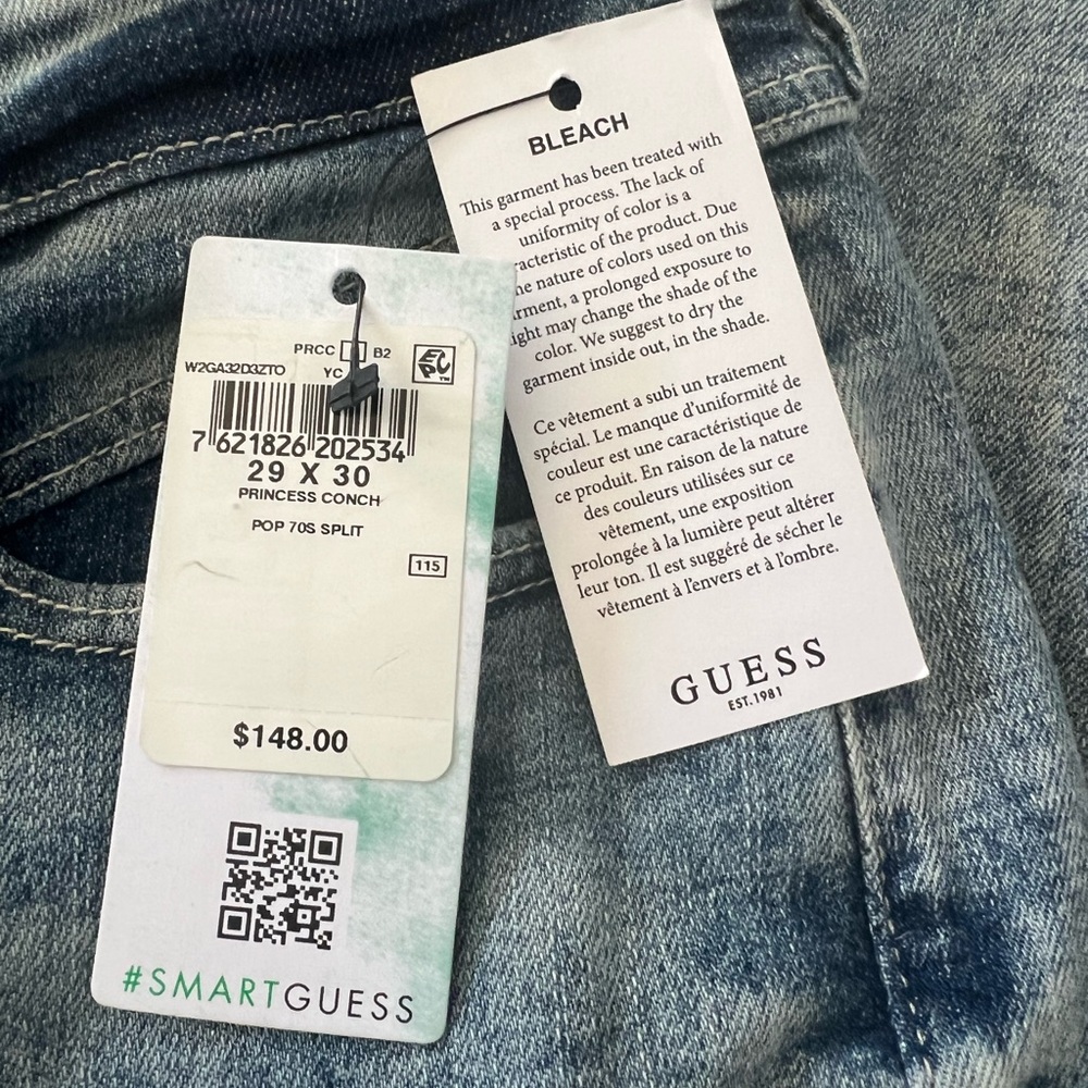 Guess Boot High Pop 70s Split Jeans - Picture 4 of 12